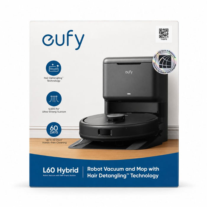 Anker eufy L60 Hybrid Robot Vacuum - Self-Empty Station - Black - 5,000 Pa