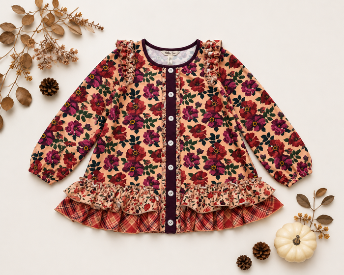 Apple Butter Ruffle Tunic (Pre-Order)