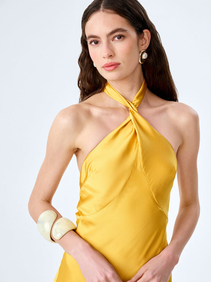 Arles Dress in Eggyolk