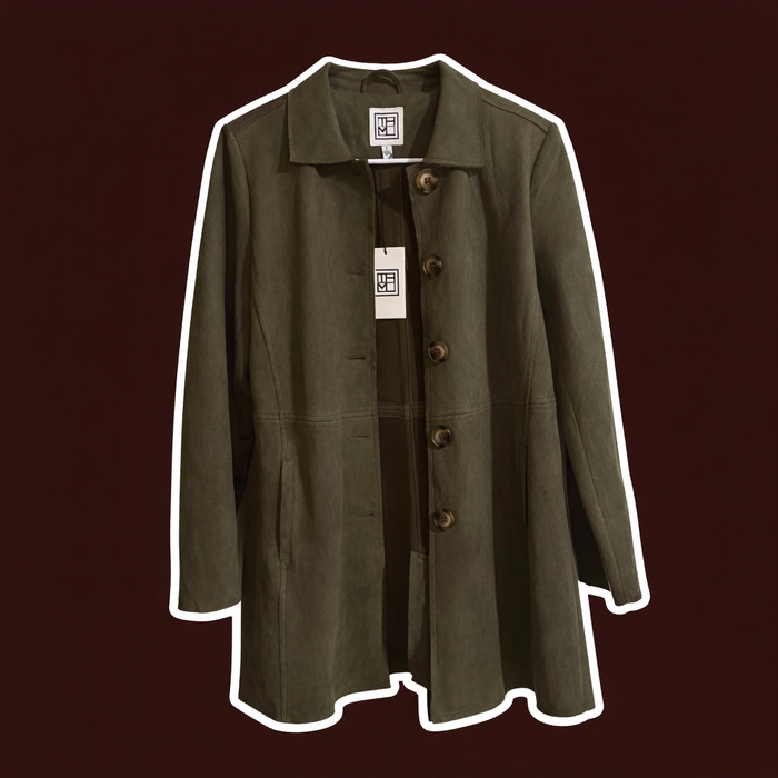Army Green Suede-like Jacket
