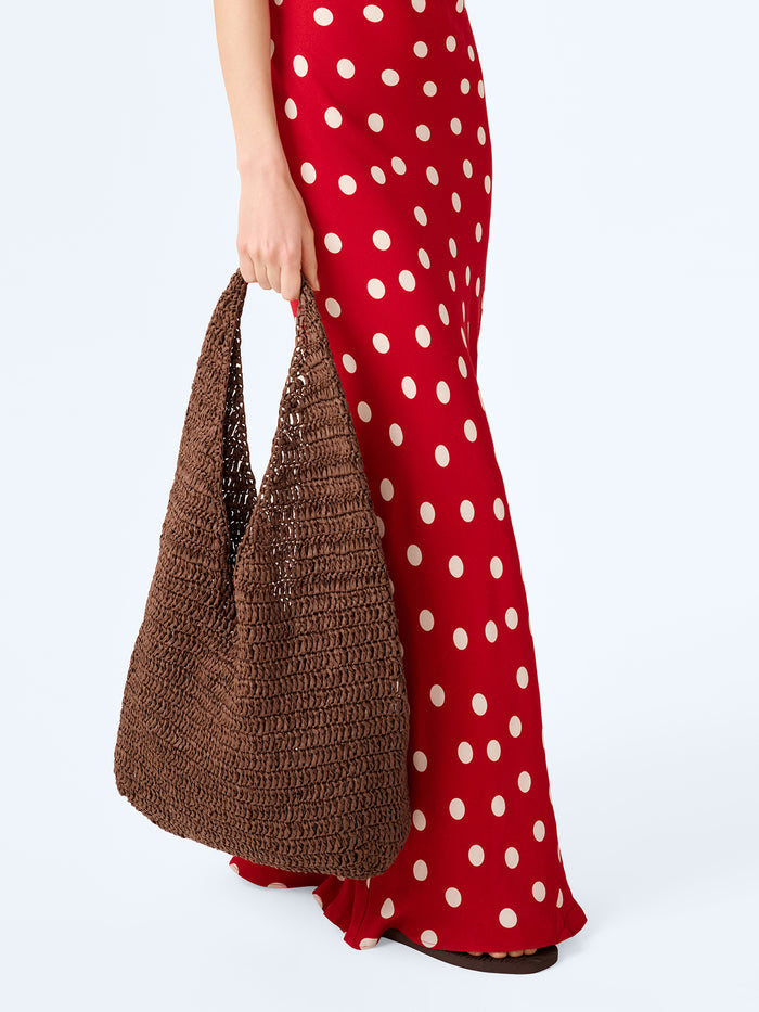 Aruba Large Straw Bag in Brown