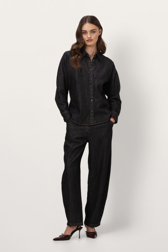 Aspen Button Up Shirt | Dark Denim