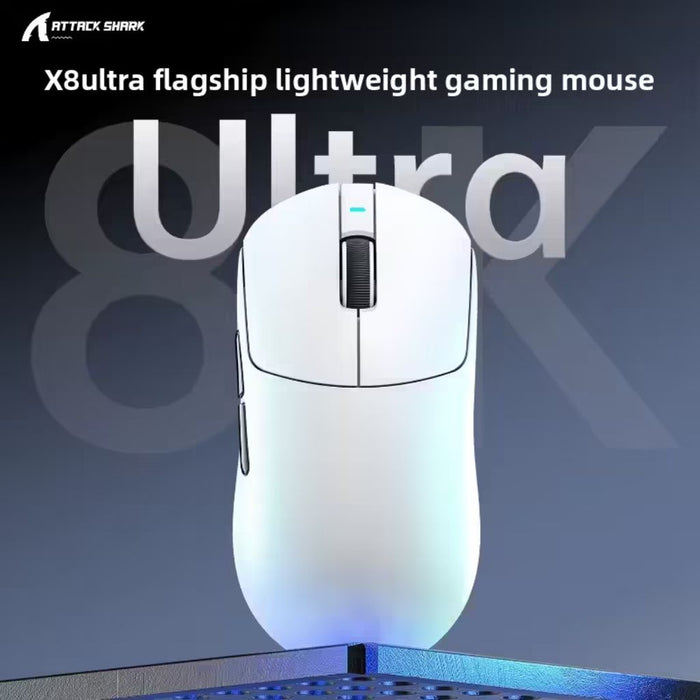 ATTACK SHARK X8 Ultra Tri-mode Wireless Gaming Mouse - White