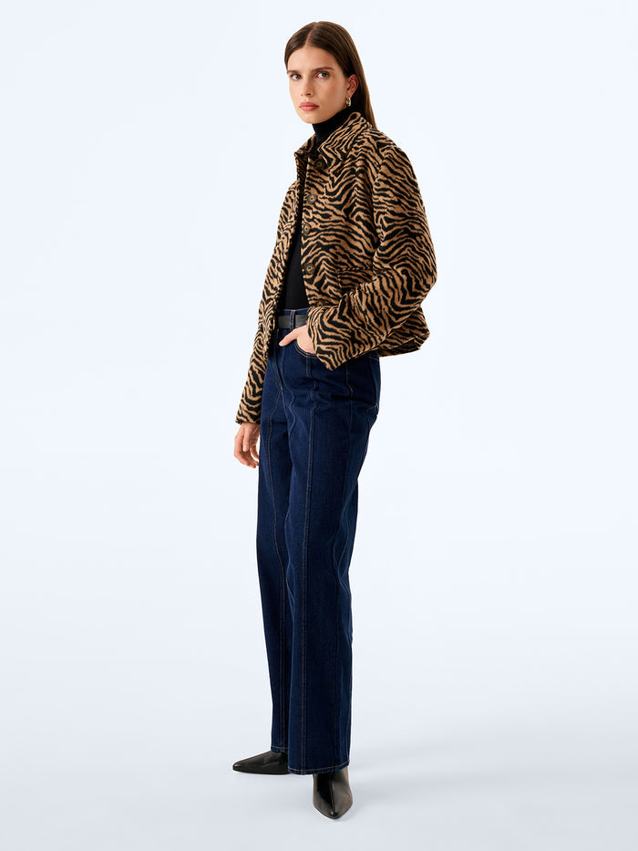 Atticus Jacket in Brown Animal
