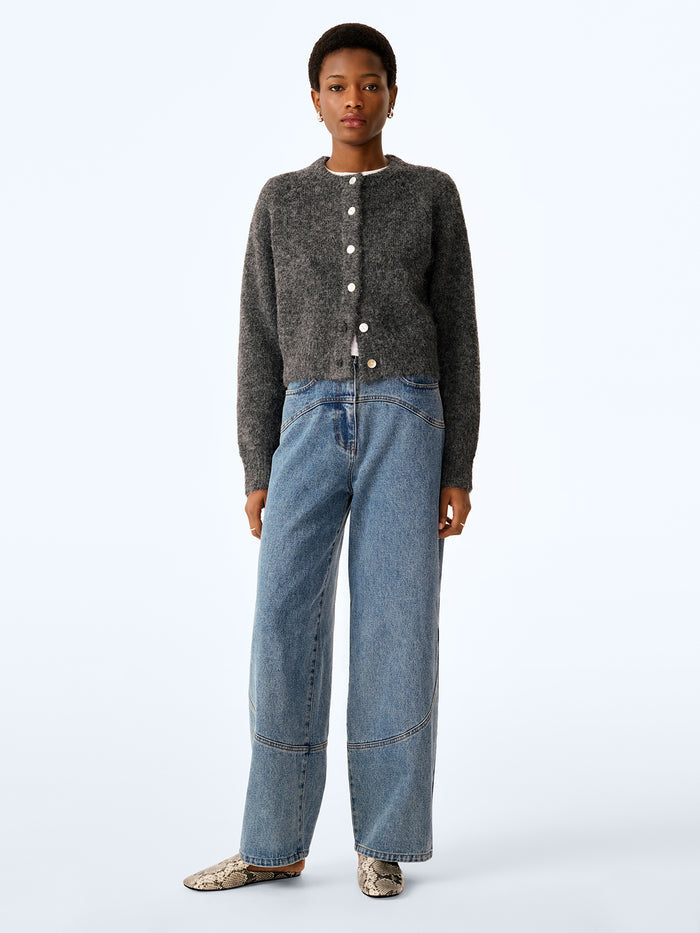 August Cardigan in Charcoal