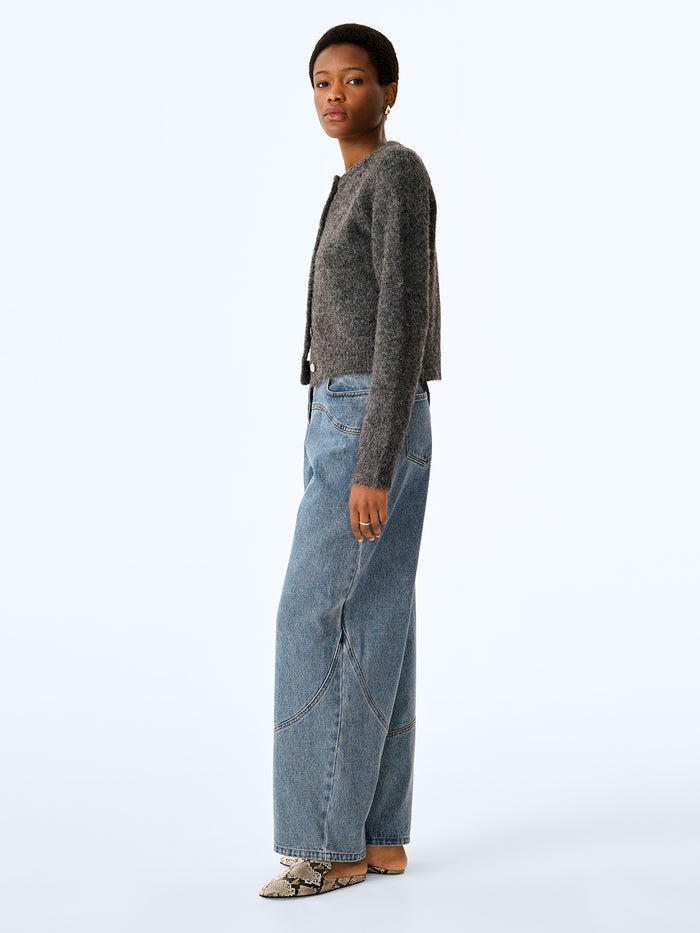 August Cardigan in Charcoal