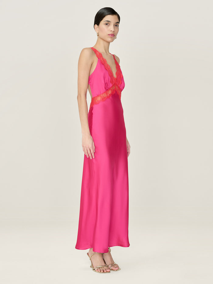 Aurelia Dress in Raspberry / Red