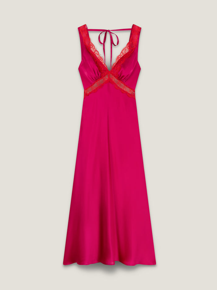 Aurelia Dress in Raspberry / Red
