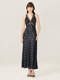Aurelia Floral Dress in Black