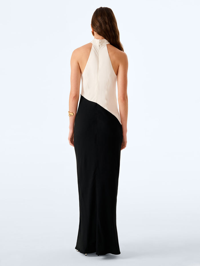 Avery Dress in Ivory and Black