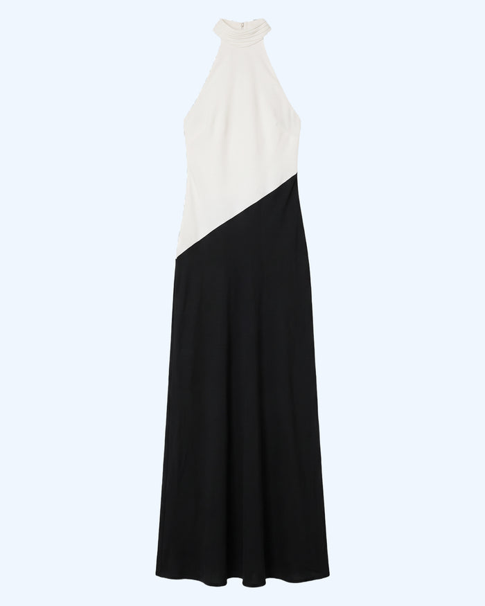 Avery Dress in Ivory and Black