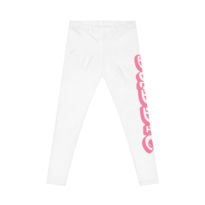 Baddie Pink Script Leggings — Women's Casual Graphic Leggings - 314 Originals