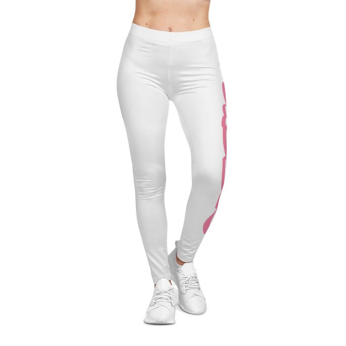 Baddie Pink Script Leggings — Women's Casual Graphic Leggings - 314 Originals