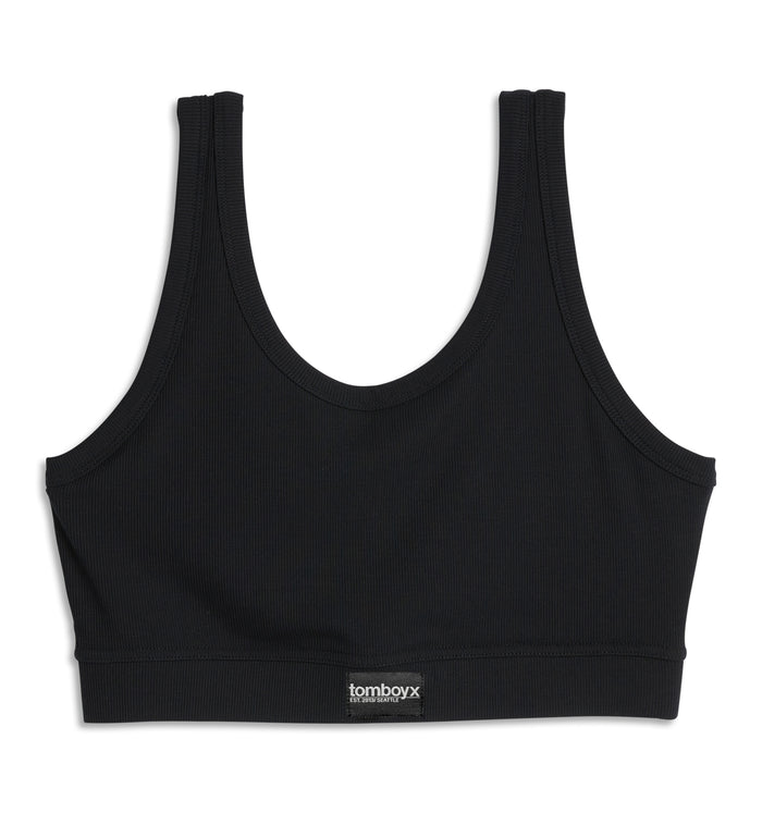 Bamboo Rib Essentials Soft Bra - Black