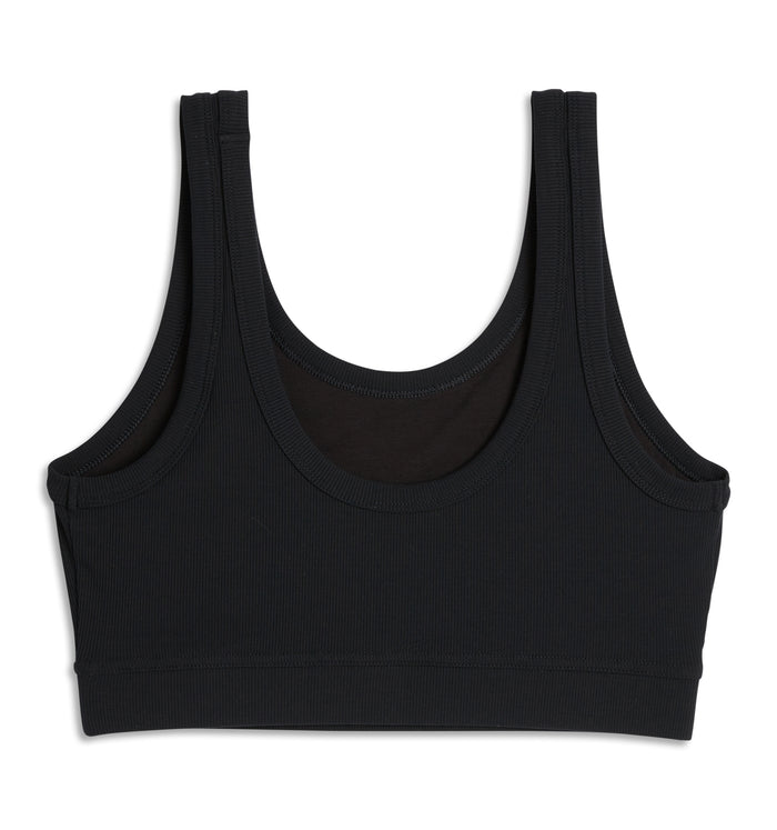 Bamboo Rib Essentials Soft Bra - Black