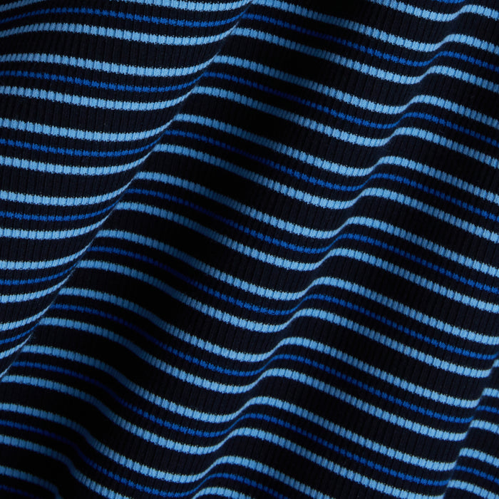 Bamboo Rib Essentials Soft Bra - Ink Blue Stripe