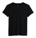 Bamboo Rib Short Sleeve Tee - Black