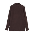 Basic Knit Mockneck- Brown