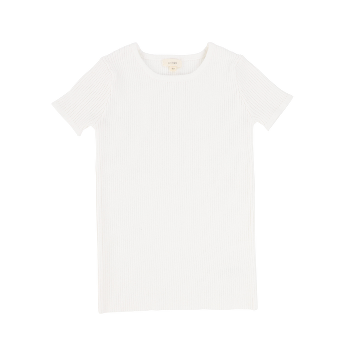 Basic Knit Short Sleeve Crewneck Sweater