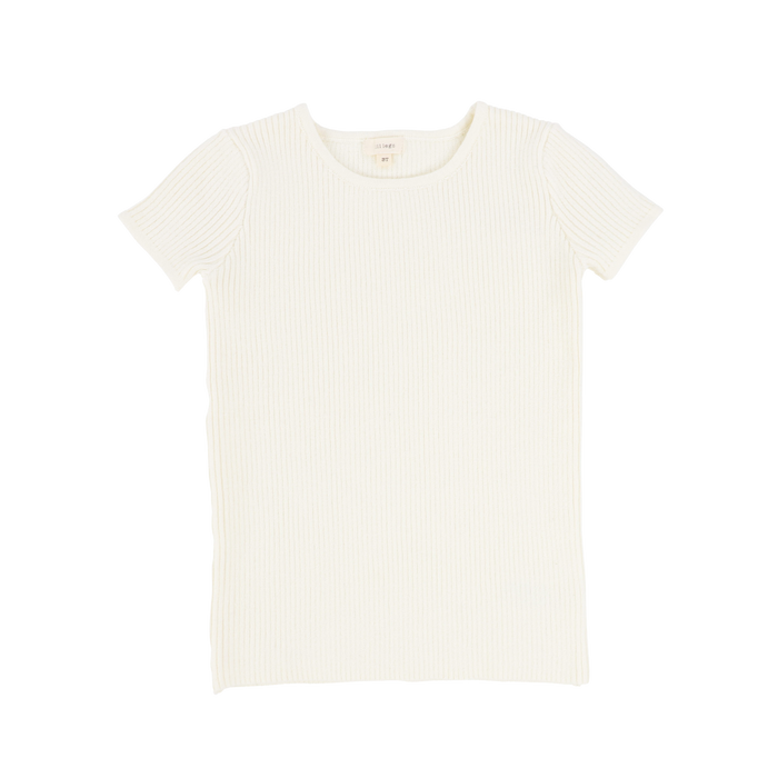 Basic Knit Short Sleeve Crewneck Sweater
