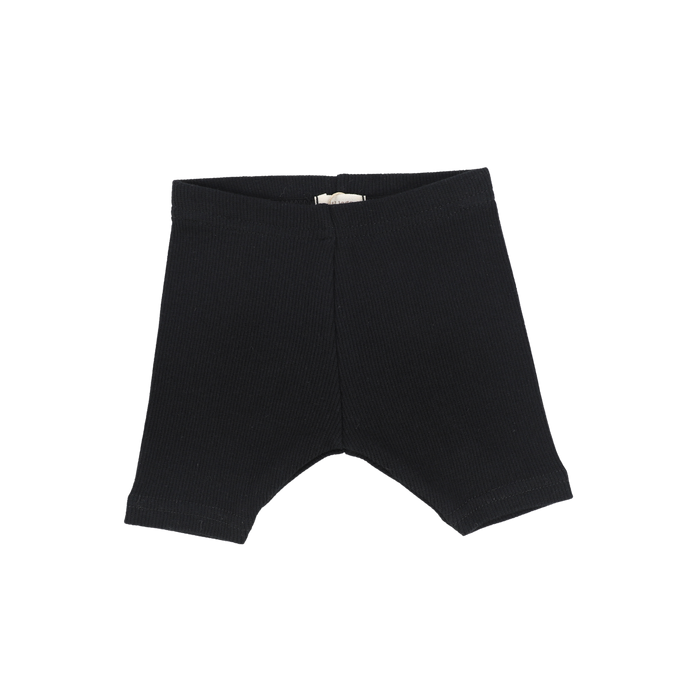 Basic Ribbed Shorts - Black
