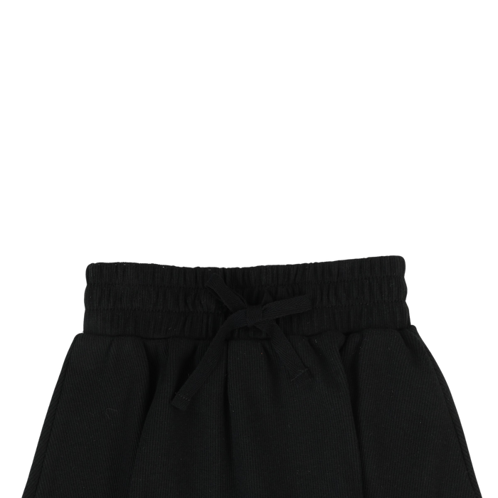 Basic Ribbed Skirt- Black