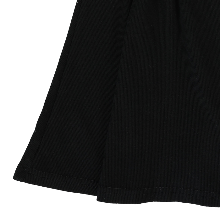 Basic Ribbed Skirt- Black