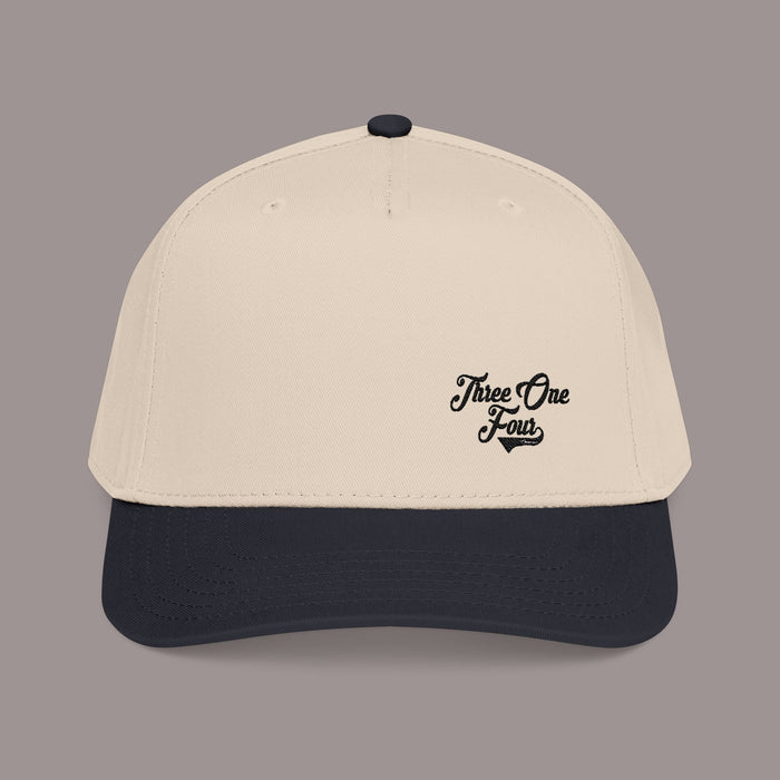 Black Mid Profile Baseball Cap — 314 Embroidered Logo - 314 Originals