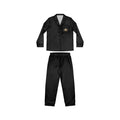 Black Satin Women's Pajama Set — Luxe Long-Sleeve Button Top & Elastic Waist Pants - 314 Originals