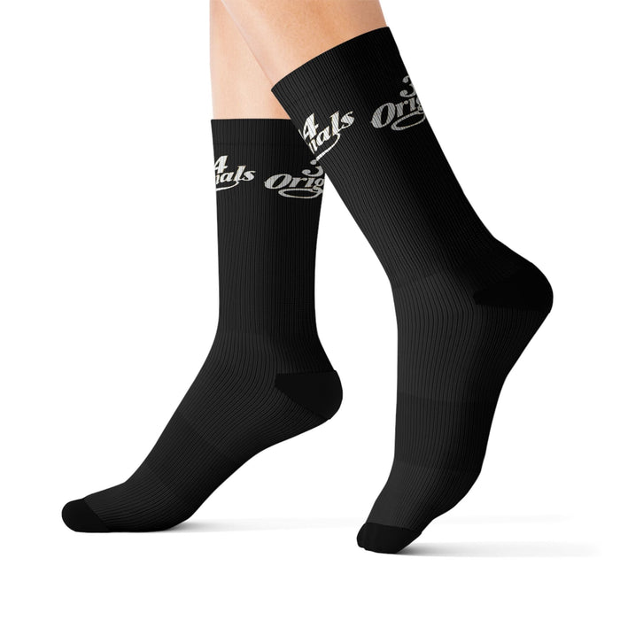 Black Sublimation Socks with '314 Originals' Script — Athletic Crew Socks - 314 Originals