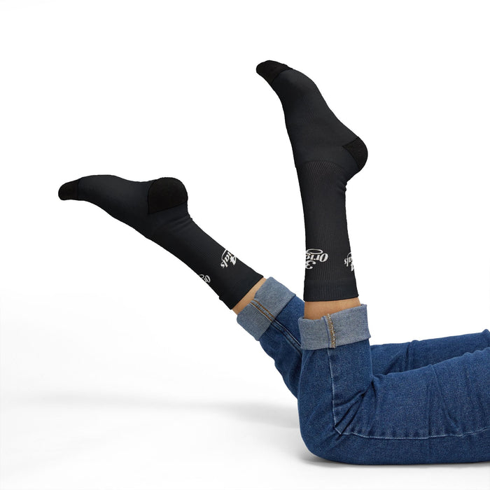 Black Sublimation Socks with '314 Originals' Script — Athletic Crew Socks - 314 Originals