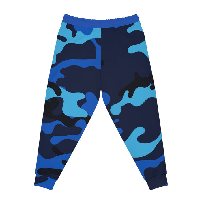 Blue Camo 314 Originals Athletic Joggers – Retro Script Logo Sweatpants - 314 Originals