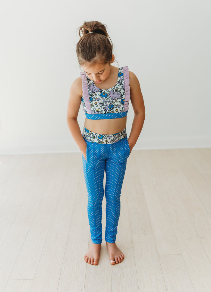 Blueberry Dot Active Leggings (Runs Small)