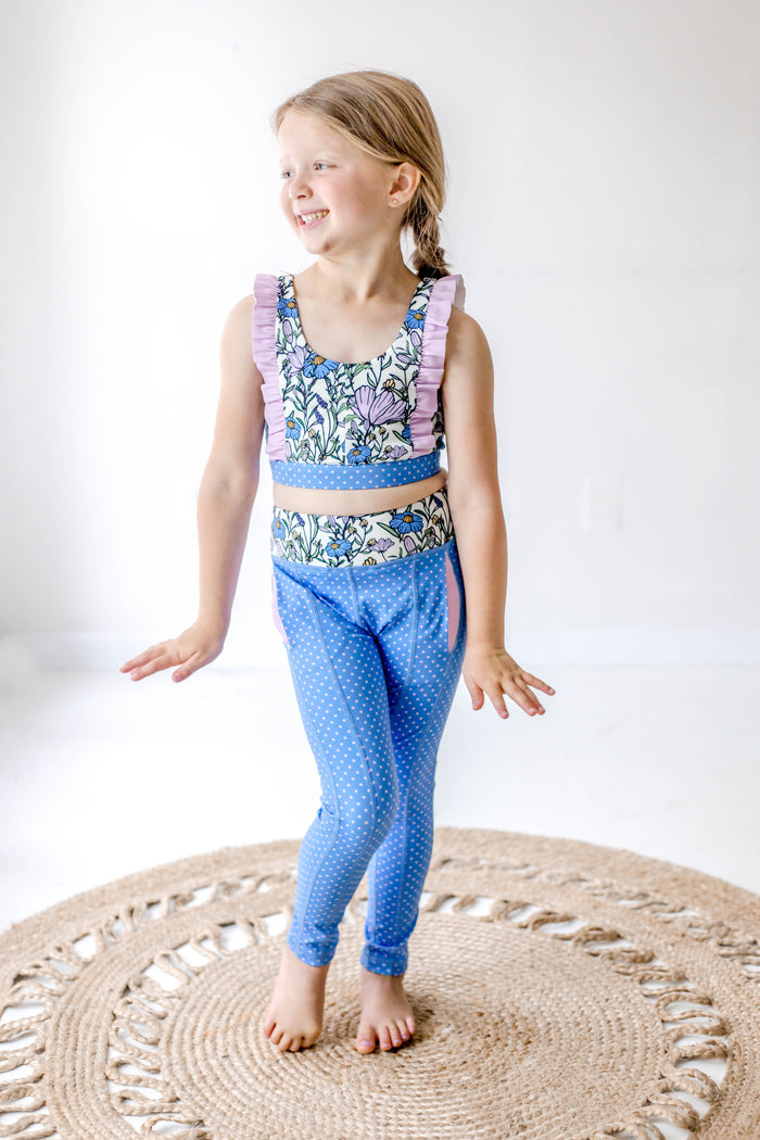 Blueberry Dot Active Top (Runs Small)