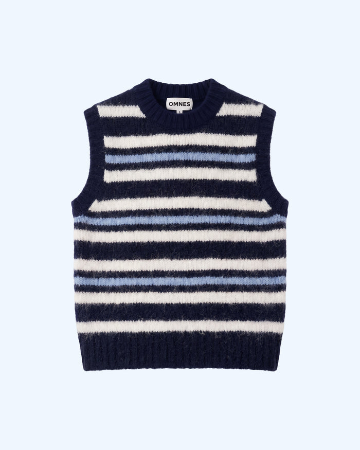 Bob Vest in Navy Stripe