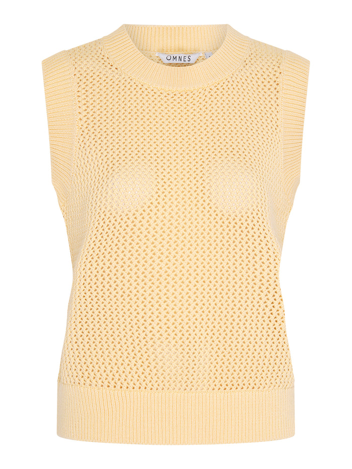 Bobbi Cotton Vest in Lemon