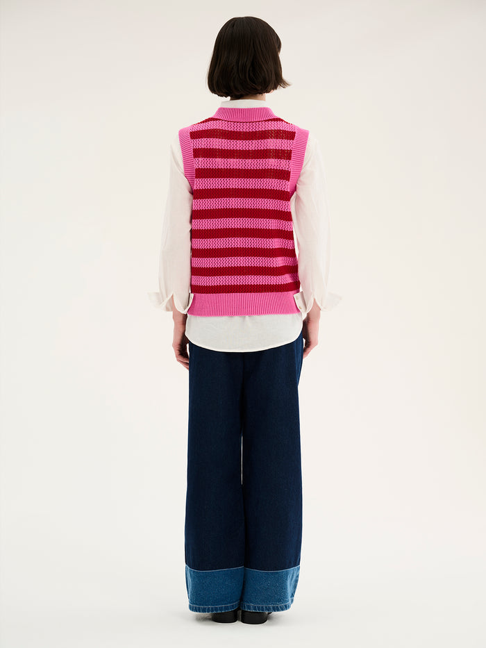 Bobbi Stripe Cotton Vest