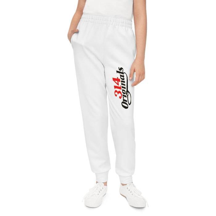 Boy's Joggers — 314 Originals Logo Sweatpants (White) - 314 Originals