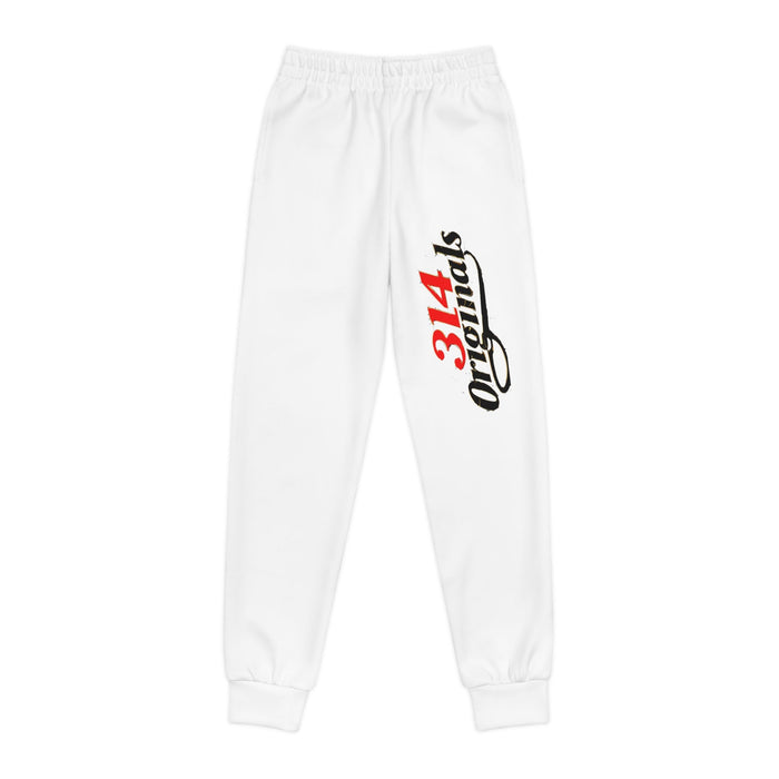 Boy's Joggers — 314 Originals Logo Sweatpants (White) - 314 Originals