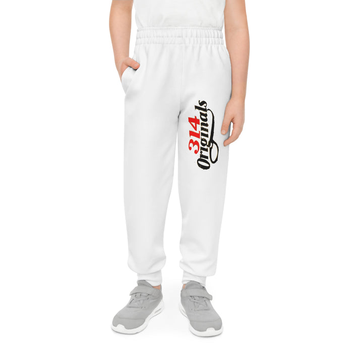 Boy's Joggers — 314 Originals Logo Sweatpants (White) - 314 Originals