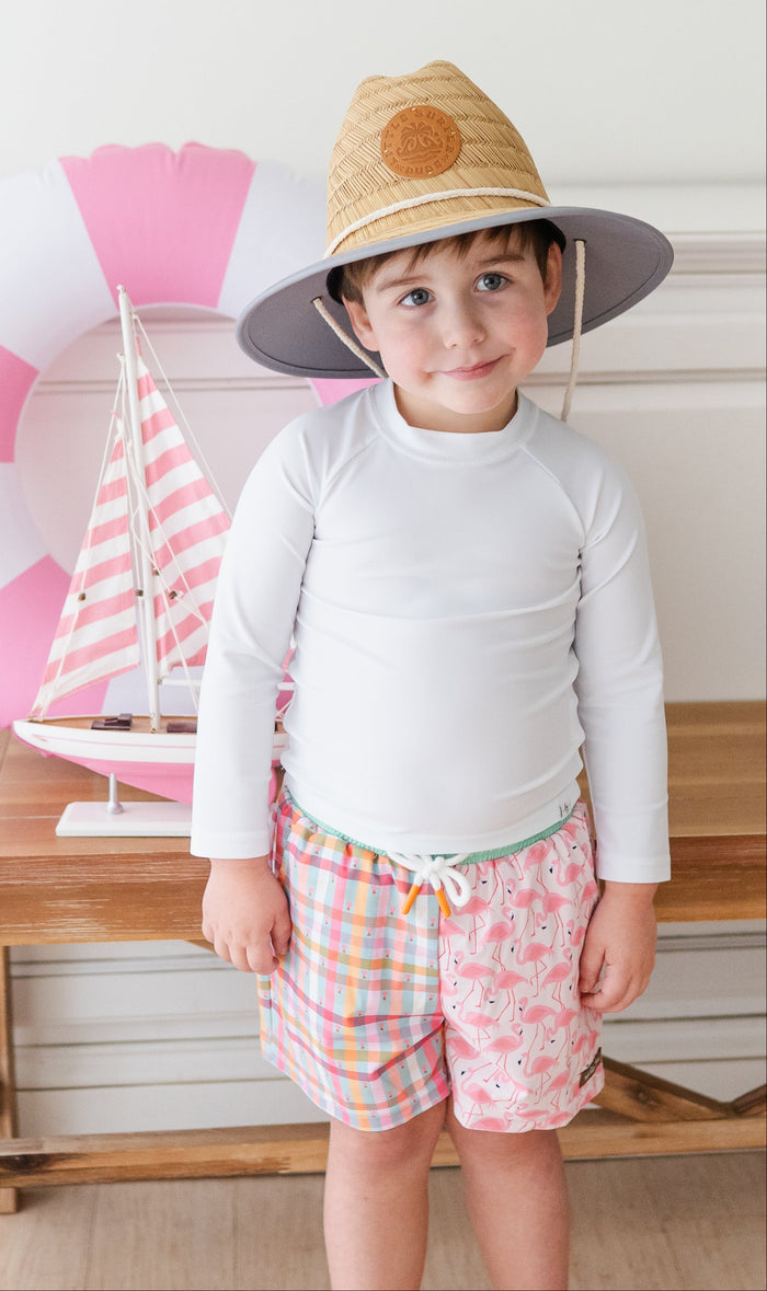 Boys Swim Trunks | Flamingo Fiesta