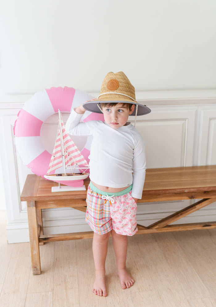 Boys Swim Trunks | Flamingo Fiesta