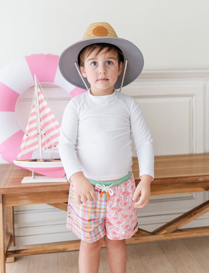 Boys Swim Trunks | Flamingo Fiesta