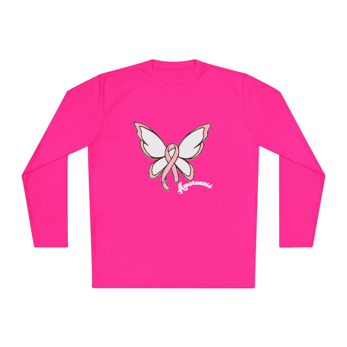 Breast Cancer Awareness Ribbon Butterfly Long Sleeve Tee - 314 Originals