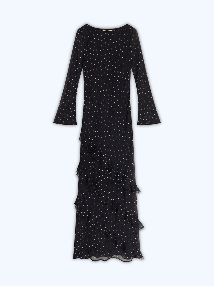 Bridie Dress in Black Polka Dot
