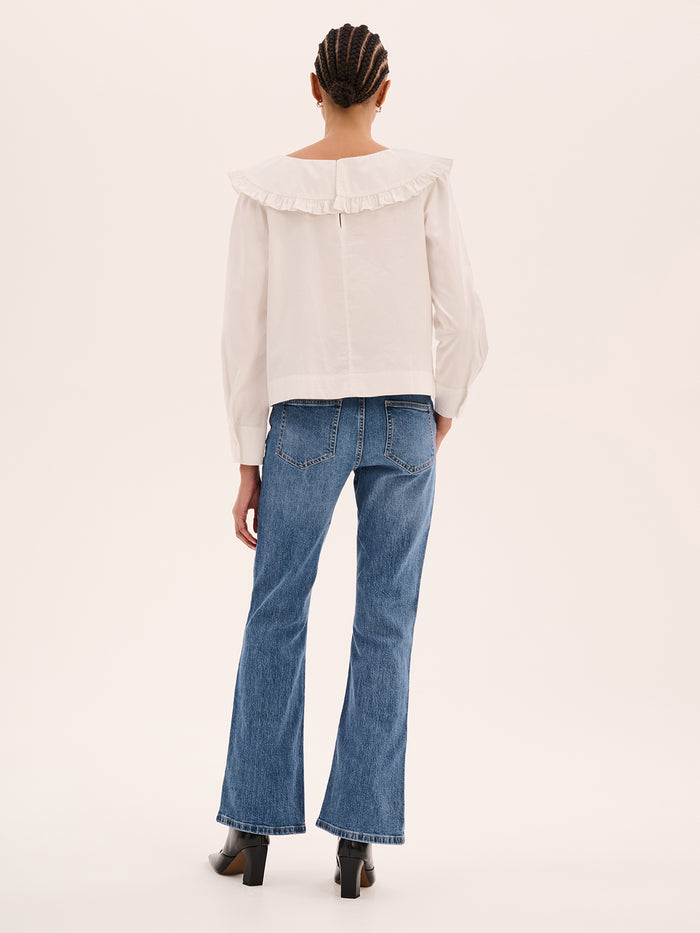 Briony Frill Blouse in White