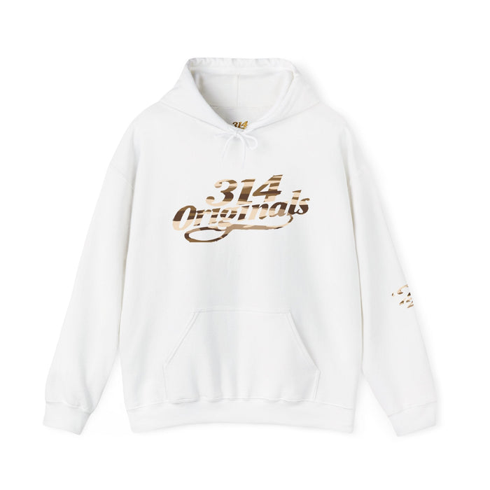 Brown Camo '314' Script Hoodie — City Pride Casual Pullover - 314 Originals