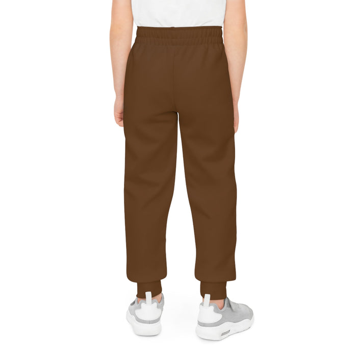 Brown Youth Joggers with 314 Originals Side Graphic — Kids Athletic Sweatpants - 314 Originals