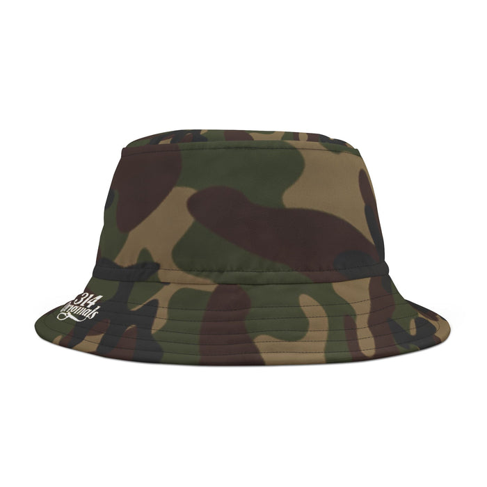 Camo Bucket Hat – Classic Woodland Camouflage Bucket Hat with 'U.S. Originals' Accent - 314 Originals