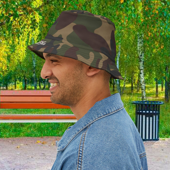Camo Bucket Hat – Classic Woodland Camouflage Bucket Hat with 'U.S. Originals' Accent - 314 Originals